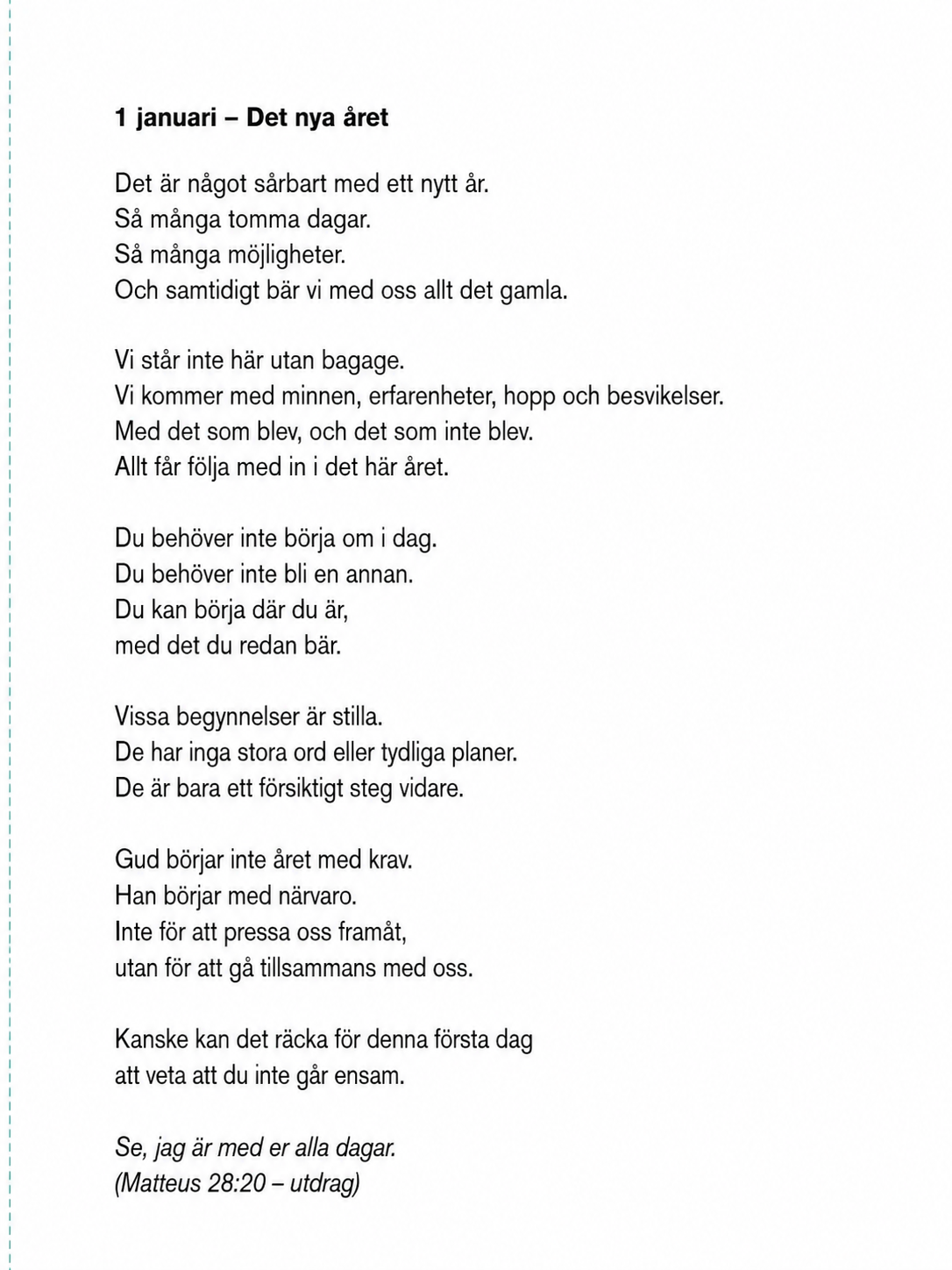 1. januar – Det nye år